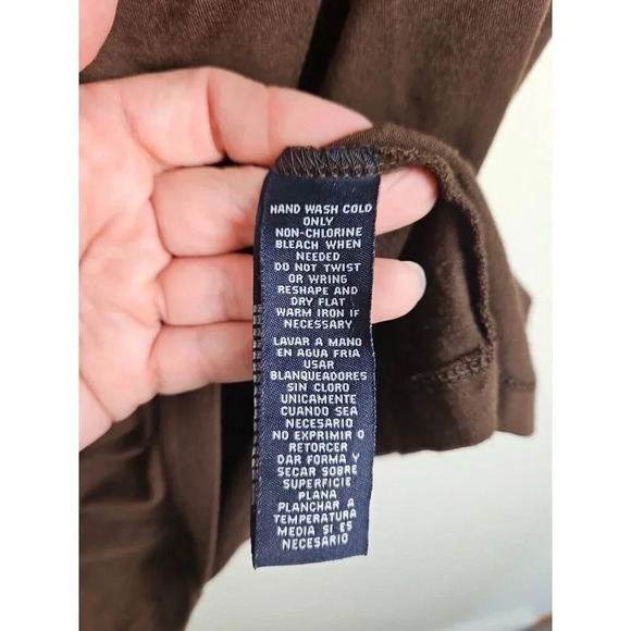 Jones New York Signature Women's Tank Dark Brown Shell Accents Size Medium - Picture 4 of 9